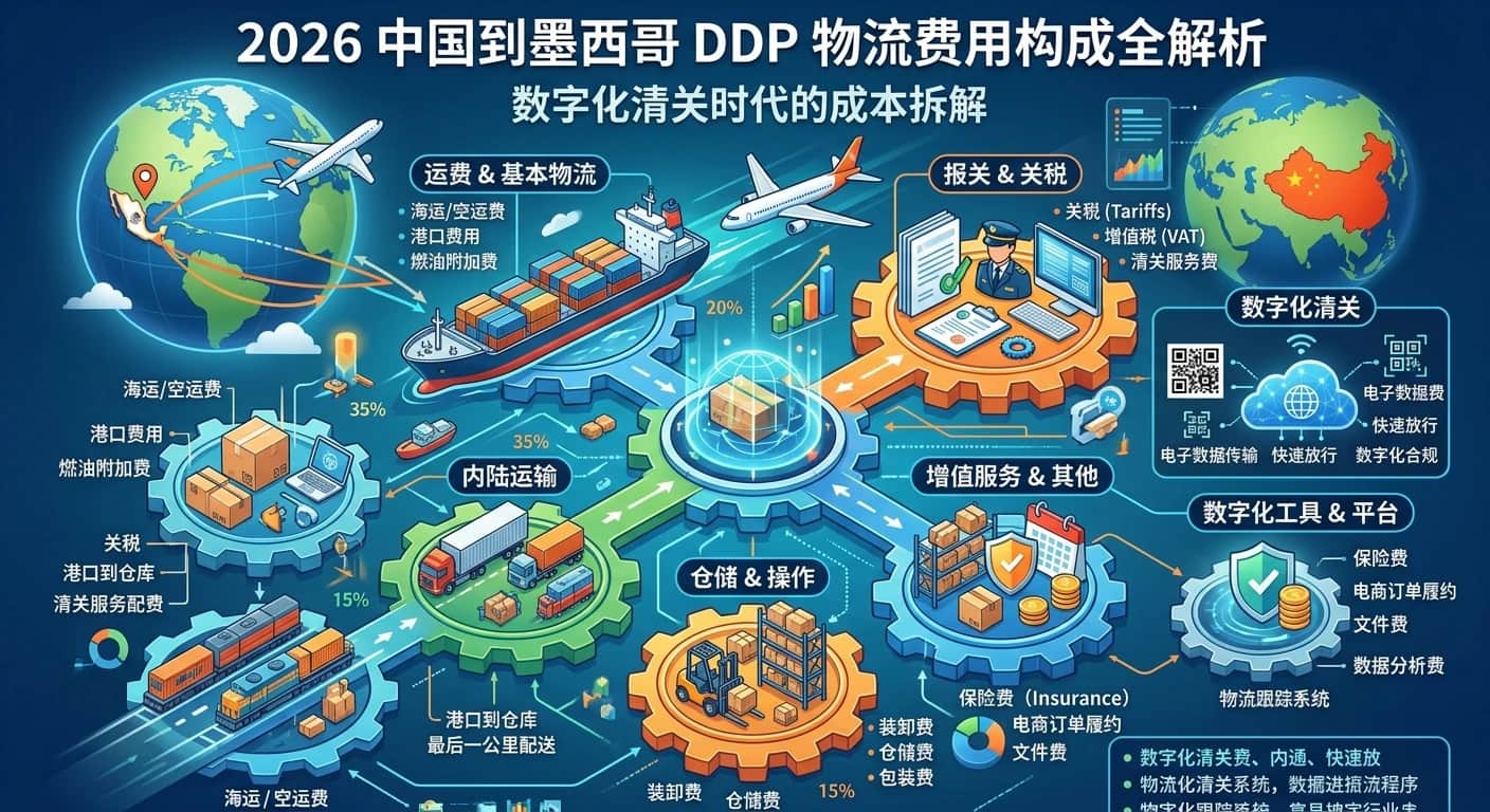 2026 中国到墨西哥DDP 双清包税