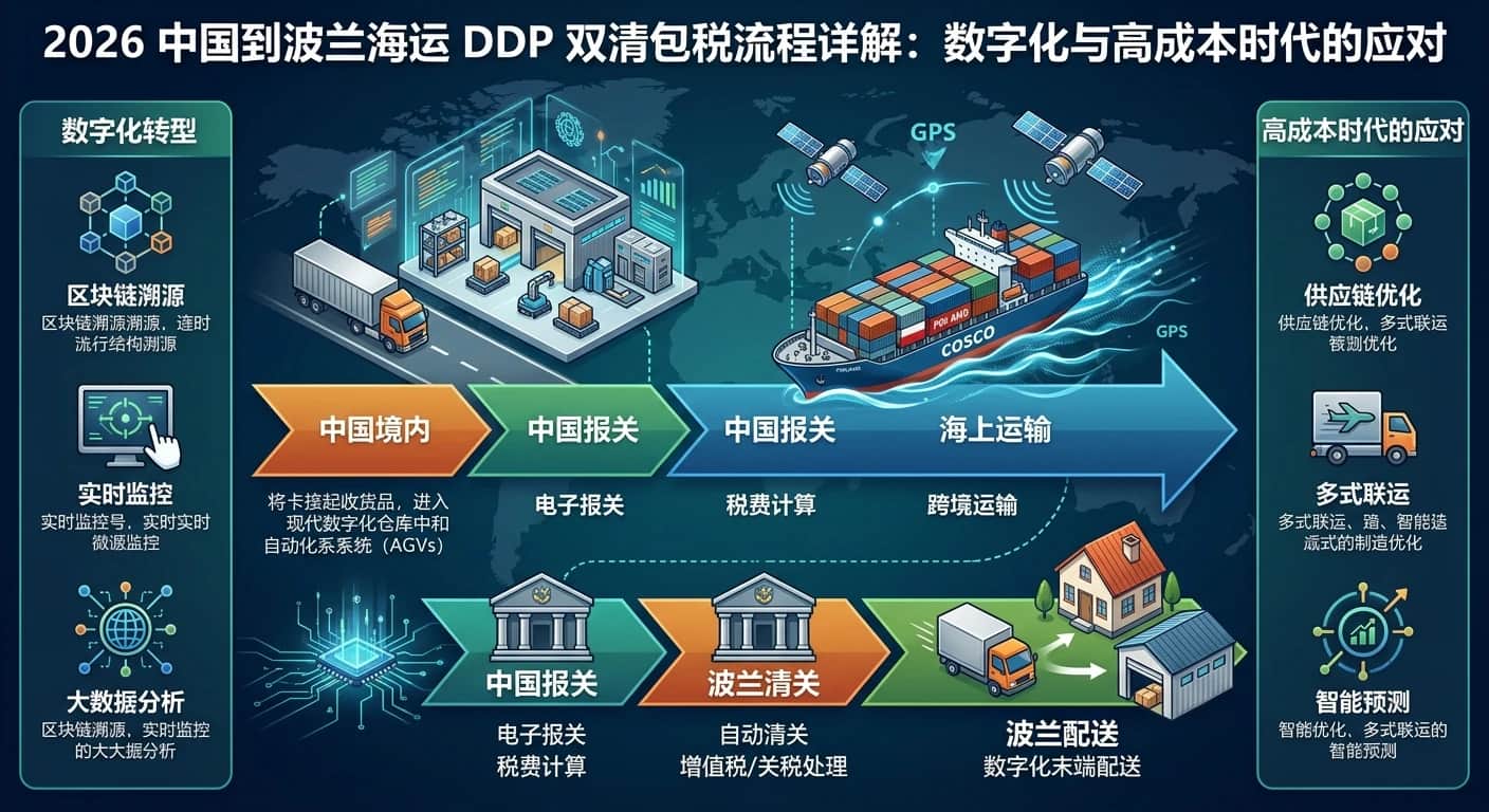 2026 中国到波兰海运 DDP 双清包税流程详解：数字化与高成本时代的应对